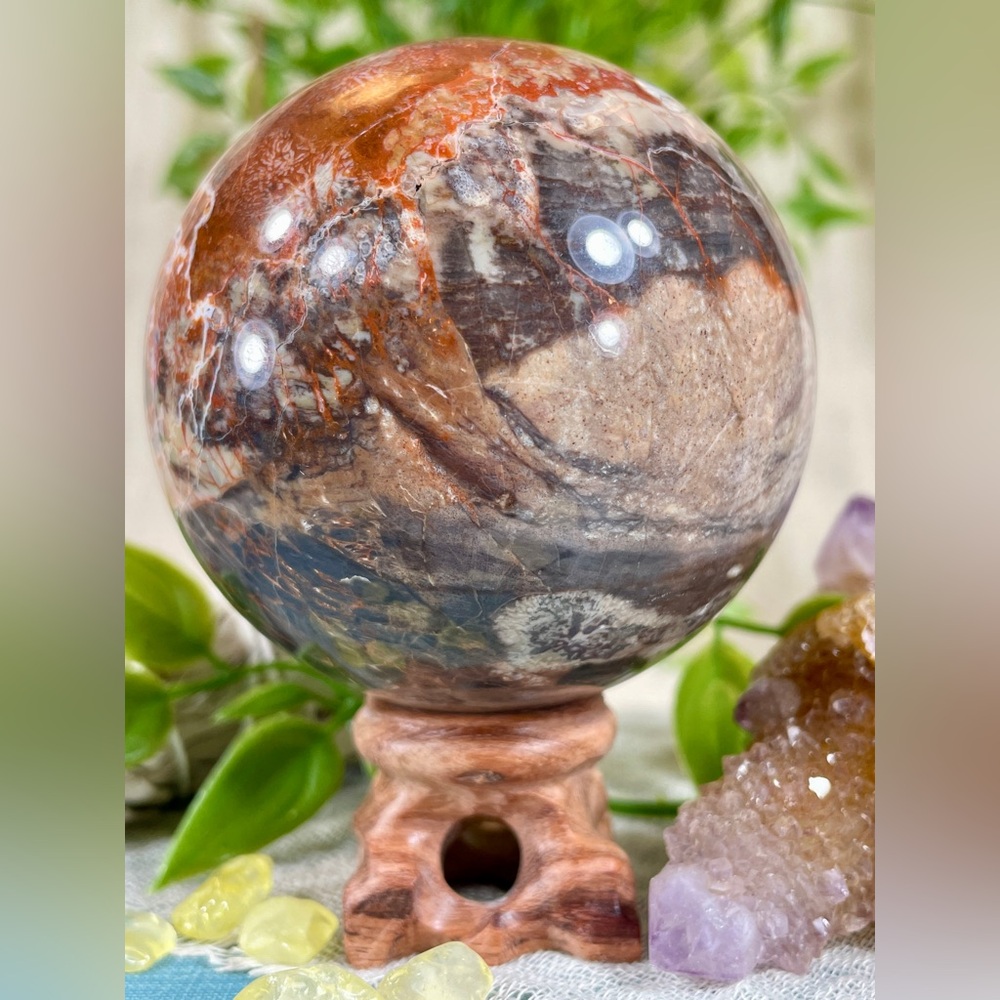 2274 Money Agate Crystal Sphere - Picture 3 of 12